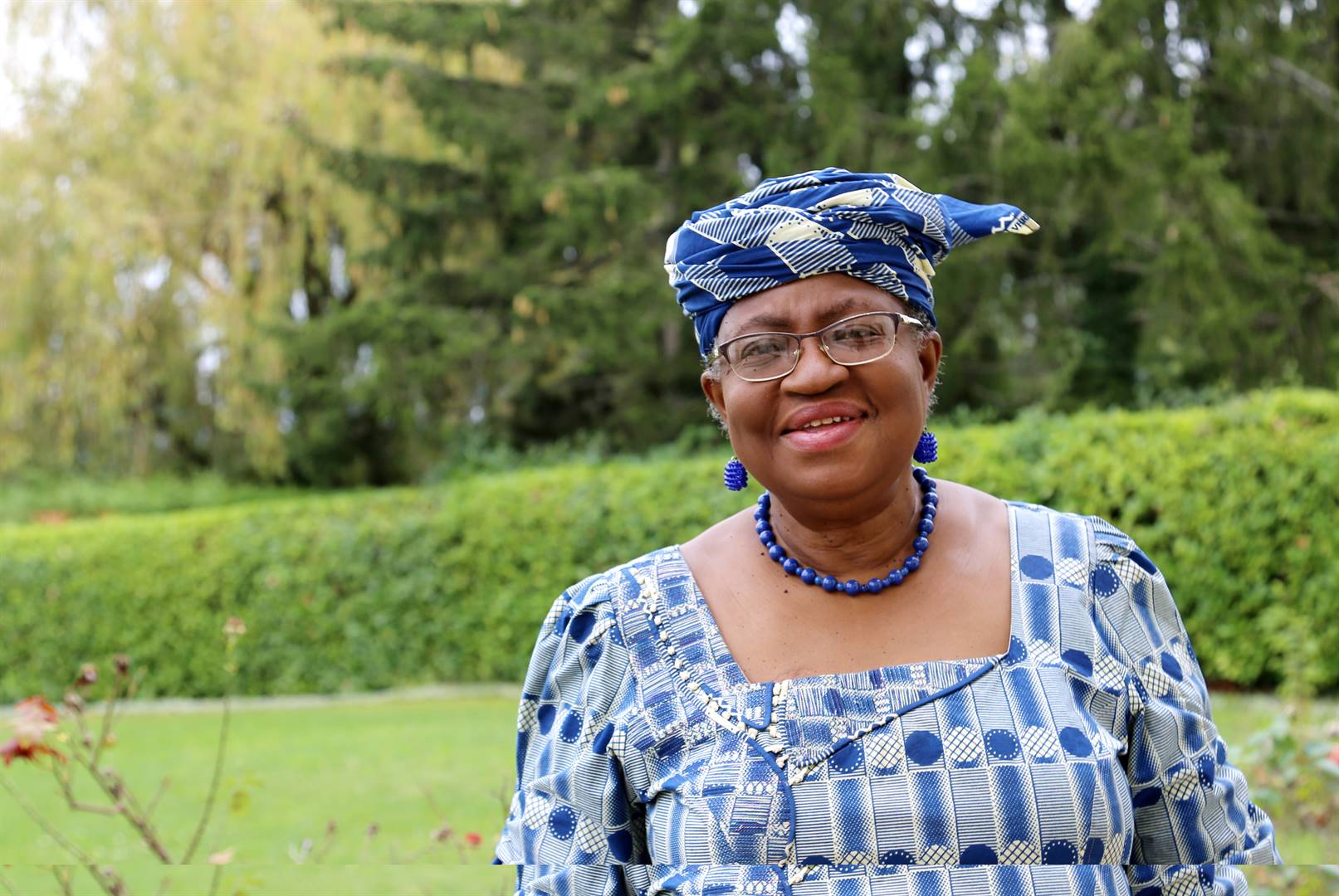 Nigeria’s Ngozi Okonjo-Iweala outside a Nigerian diplomatic residence in Chambesy, near Geneva, Switzerland. Okonjo-Iwaela will be the head of the World Trade Organisation. Picture: Reuters