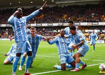 Coventry stun Wolves to reach first FA Cup semi-final since 1987