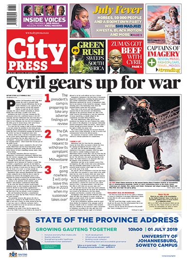 City Press front page: June 30 2019
