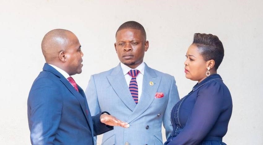 Self-proclaimed prophet Shepherd Bushiri, his wife Mary and their lawyer Advocate Wapona Kita.