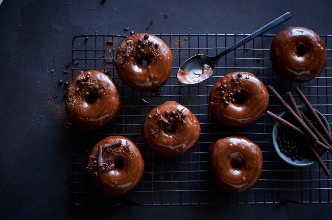Milk chocolate doughnuts (Photo: Caters/MagazineFeatures.co.za)