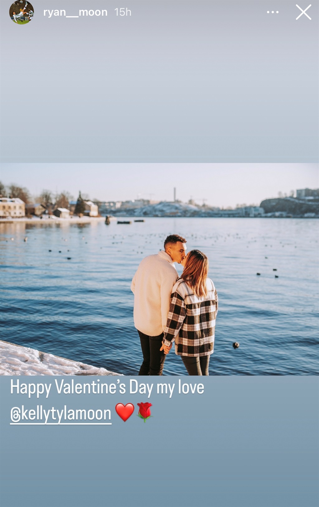 Ryan Moon's Valentine's Day message to his wife.