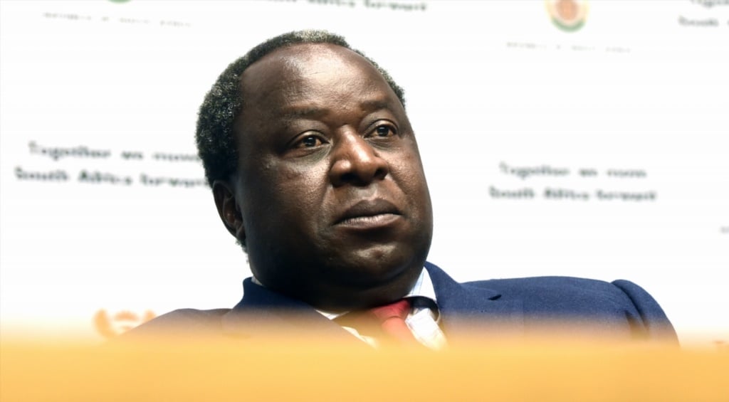 Finance minister Tito Mboweni at the press conference before he delivered his 2019 budget speech  (Gallo Images, Brenton Geach)