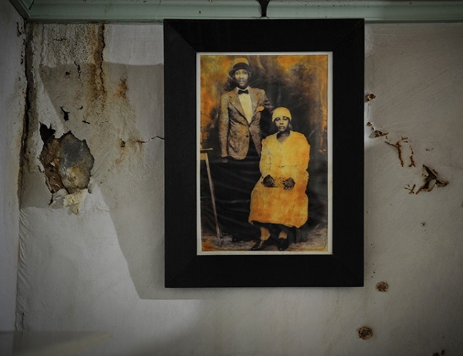 A family portrait photographed inside former District Six resident Nomvuyo Ngcelwane's room in the District Six Museum. Photo: Lerato Maduna/ Supplied