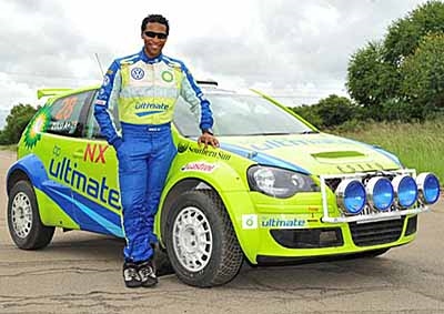 GREEN MACHINE: South African rally ace Gugu Zulu will power up VW's home-grown S2000 Polo rally car for the Top Gear Festival