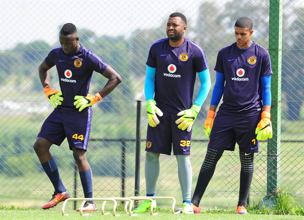 Kaizer Chiefs goalkeepers Bruce Bvuma ,Itumeleng Khune and Brylon Petersen 