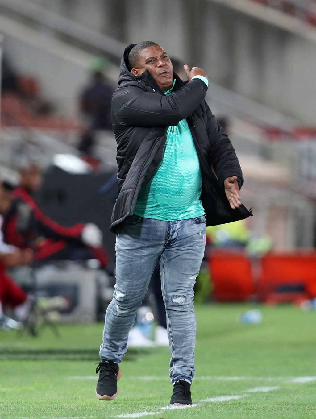 Brandon Truter as head coach of Sekhukhune United during the 2023 Carling Knockout quarterfinal match between Sekhukhune United and TS Galaxy at the Peter Mokaba Stadium, Polokwane on 04 November 2023 