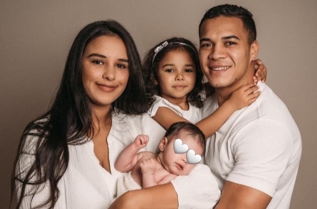 Layla, Kylah and Cheslin are now a family of four after the arrival of Mila in November. (Photo: Instagram/ @cheslin15)