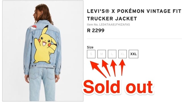 Levis x Pokémon Vintage Trucker Jacket Denim