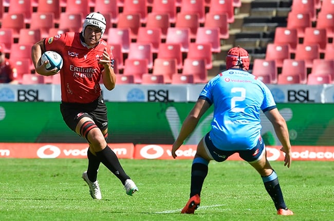 Lions flanker Ruan Venter charges at the Bulls' defence in last weekend's URC derby at Ellis Park. 