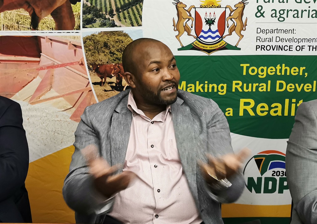 Thandisizwe Diko during a press conference of the monarchs to discuss the cannabis industry in East London.