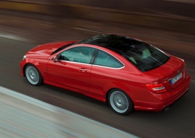 CLASS COMEBACK: A generous glass-to-sheet metal ratio and no embarrassing hatchback third door make the new C-Class coupe infinitely more elegant than Mercedes-Benz’s CLC. 