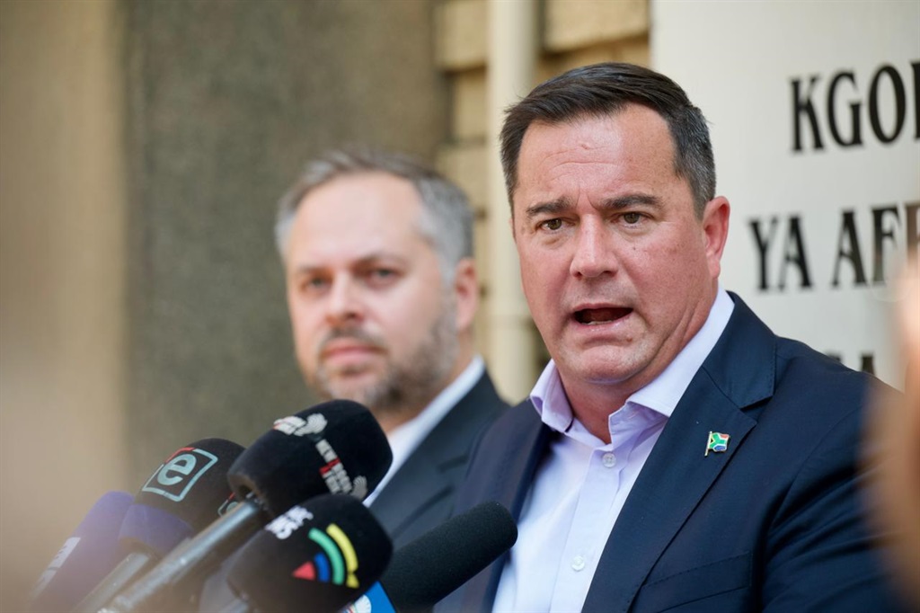 DA leader John Steenhuisen gave an update on the records they received from the ANC. Photo by Deaan Vivier