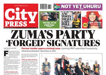 What’s in City Press: Zuma’s party ‘forged’ signatures | VBS conspirators get off scot-free | We are just friends - Ex-Chiefs star breaks his silence