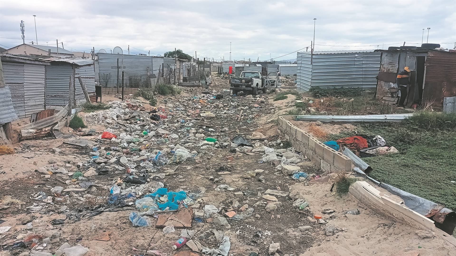 Some of the dirt left behind after the sewage was diverted to another drain.PHOTOS: unathi obose
