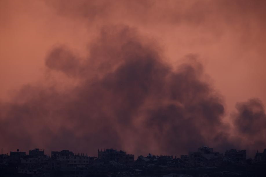 Smoke rises over Gaza, amid the ongoing conflict between Israel and the Palestinian Islamist group Hamas, as seen from Israel, February 21. Photo by Reuters