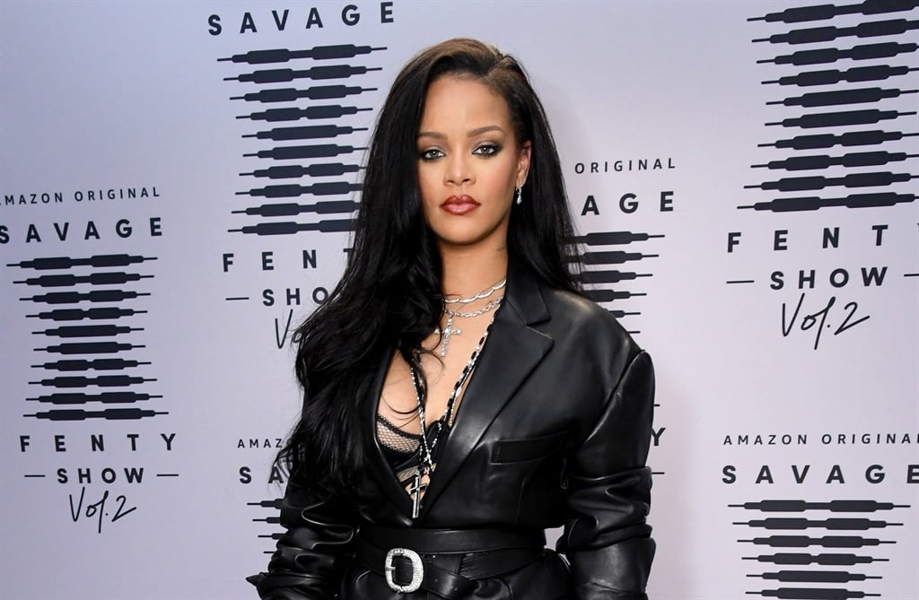 In this image released on October 1, Rihanna attends the second press day for Rihannas Savage X Fenty Show Vol. 2 presented by Amazon Prime Video at the Los Angeles Convention Center in Los Angeles, California; and broadcast on October 2, 2020.  (Photo by Kevin Mazur/Getty Images for Savage X Fenty Show Vol. 2 Presented by Amazon Prime Video)