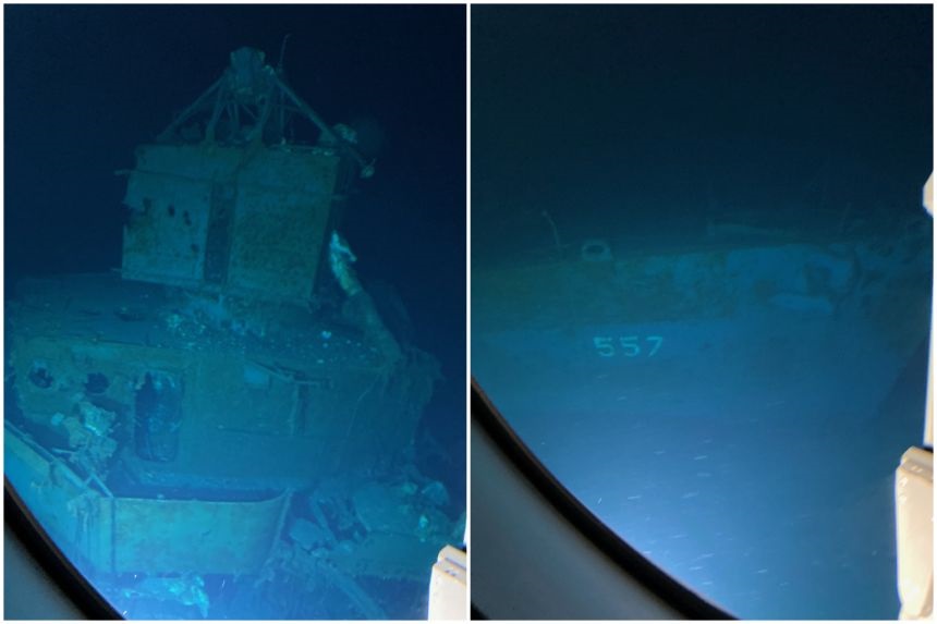 A crewed submersible filmed, photographed and surveyed the wreckage of the USS Johnston off Samar Island.
