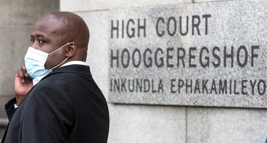 ANC MP Bongani Bongo outside the  Western Cape High Court.