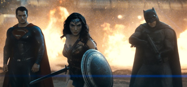 Henry Cavill, Gal Gadot and Ben Affleck in Batman vs Superman: Dawn of Justice. (Warner Bros)