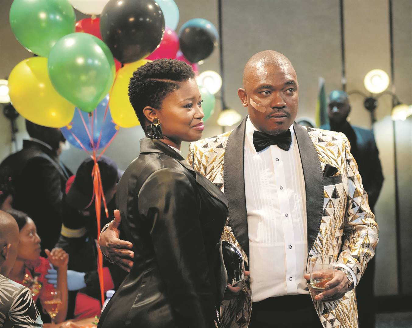 Aubrey Poo (Khumo) and Mpume Nyamane (Nozipho) at Nkaba’s event.