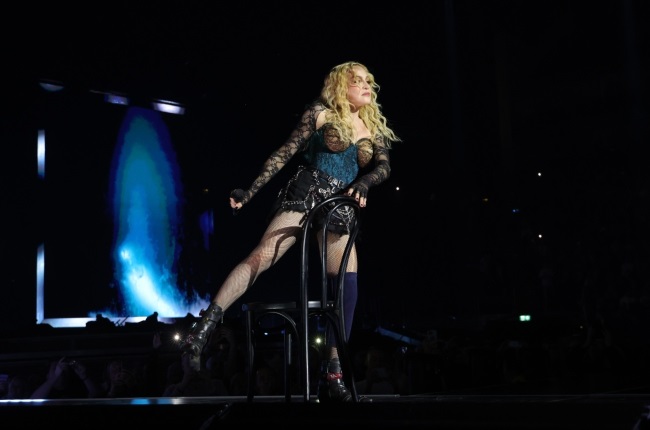 Madonna performs during her Celebration Tour at the O2 Arena in London last year.  (PHOTO: Gallo Images/Getty Images) 