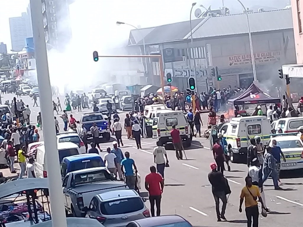 Foreign national shop owners were attacked in the Durban CBD.