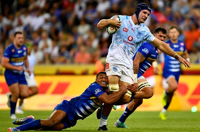 Bulls lock Reinhardt Ludwig tests the Stormers defence in December's North-South derby in Cape Town. (Photo by Ashley Vlotman/Gallo Images)