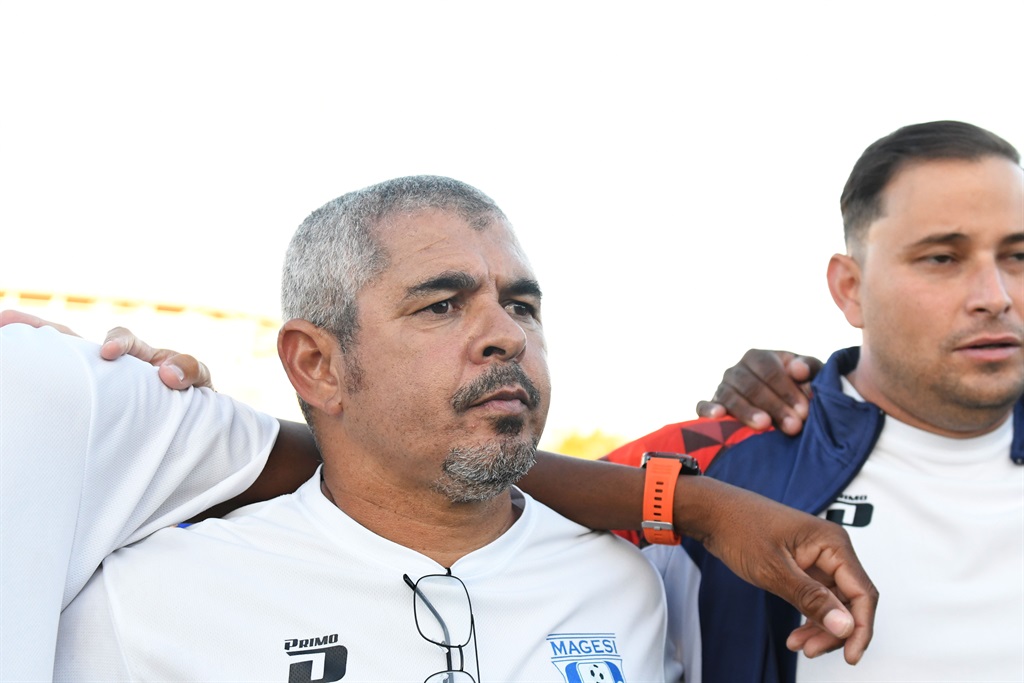 POLOKWANE, SOUTH AFRICA - MAY 05: Clinton Larsen head coach of Magesi FC during the Motsepe Foundation Championship match between Magesi FC and Milford at Old Peter Mokaba Stadium on May 05, 2024 in Polokwane, South Africa. (Photo by Philip Maeta/Gallo Images)