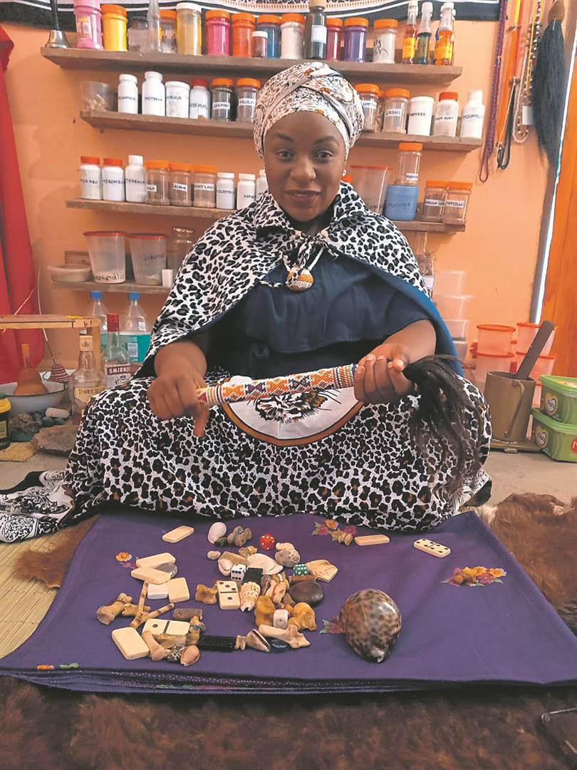 Sangoma Keitumetse ‘Gogo Fix it’ Thibedi is concerned about young people who’re scared to follow their ancestral calling.                  Photo by Raymond Morare