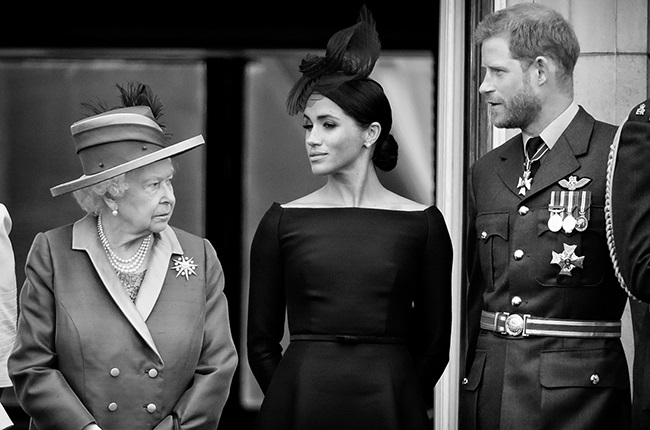 Queen Elizabeth, Meghan Markle and Prince Harry