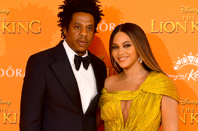 Jay-z and Beyonce attending Disney's The Lion King European Premiere held in Leicester Square, London