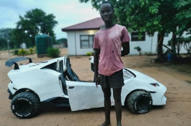 Mukundi Malovhele built his own Lamborghini using scrap materials and old car parts. (Photo: Supplied) 
