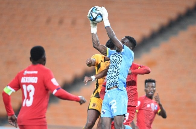 Milford FC's goalkeeper Siphamandla Hleza was the hero for the club, saving them during regulation play and scoring the winning penalty. 
 (Photo by Lefty Shivambu/Gallo Images)