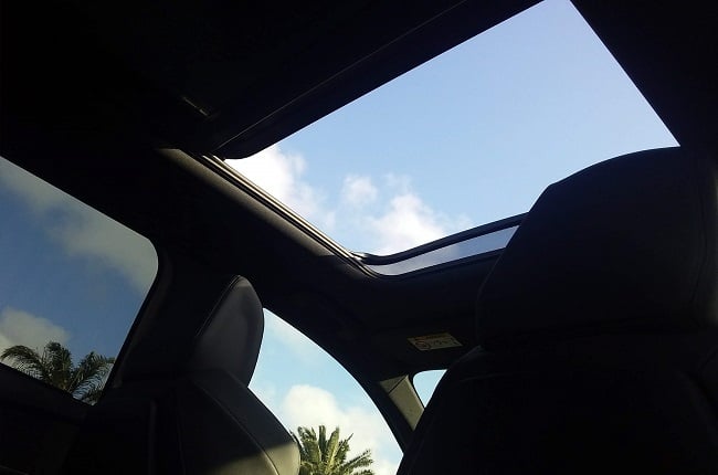 Panoramic sunroof fitted as an optional extra to a Peugeot 3008