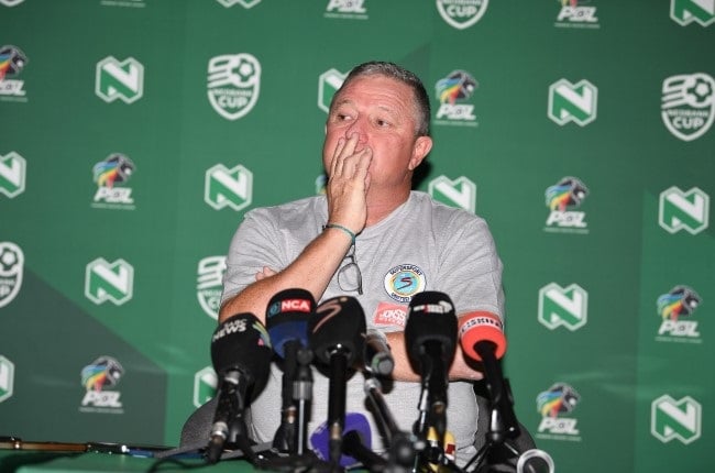 SuperSport United's coach Gavin Hunt has a slight edge over the other seven coaches in the quarter-finals of the Nedbank Cup as the only one among them to have won this cup more than once. 
(Lefty Shivambu/Gallo Images)