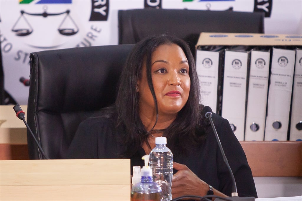 Former Chief Executive Officer of Trillian Management Consulting, Bianca Goodson testifies at the Commission of Inquiry on 4 March  2021 in Johannesburg. 