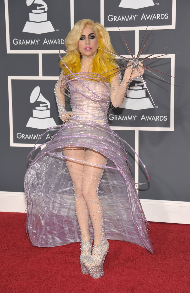 Who can forget Lady Gaga's dazzling Grammy debut in Giorgio Armani Prive in 2010. (CREDIT: Gallo Images / Getty Images)