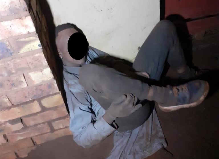 The man who was allegedly caught stealing cable at AME Church in Bekkersdal.