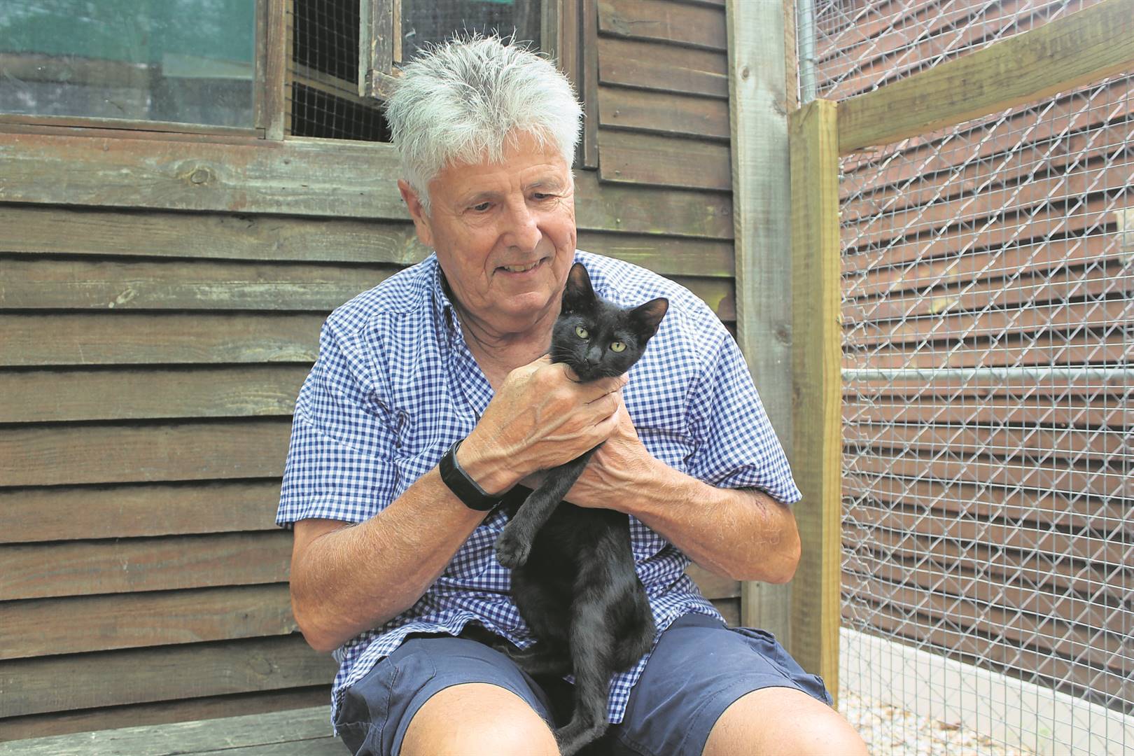 Ian Trotter with one of the beauts up for adoption.Photos: Nelly Roodt