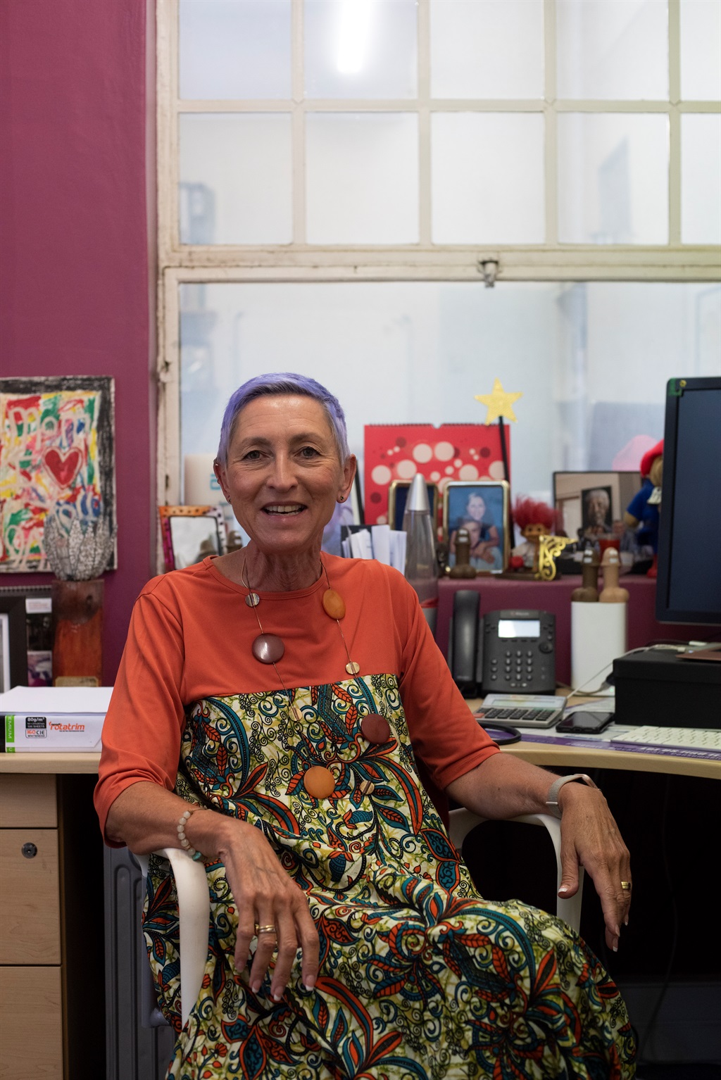 Professor Linda-Gail Bekker in her office at the Desmond Tutu Health Foundation, UCT Faculty of Health Sciences. (Photo by David Harrison)
