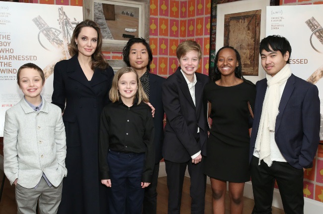 Angelina Jolie and children Knox, Vivienne, Pax, S