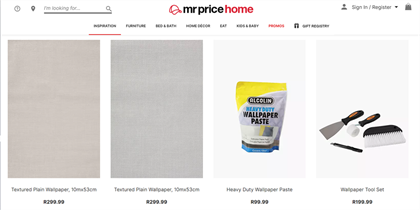 Mr Price now sells wallpaper as demand for DIY projects drives home