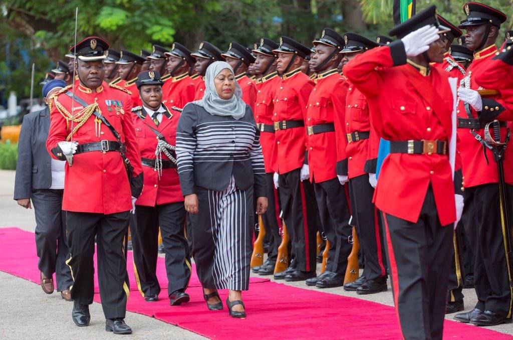 Samia Suluhu Hassan, president van Tanzanië.Foto: Twitter/Cyril Ramaphosa