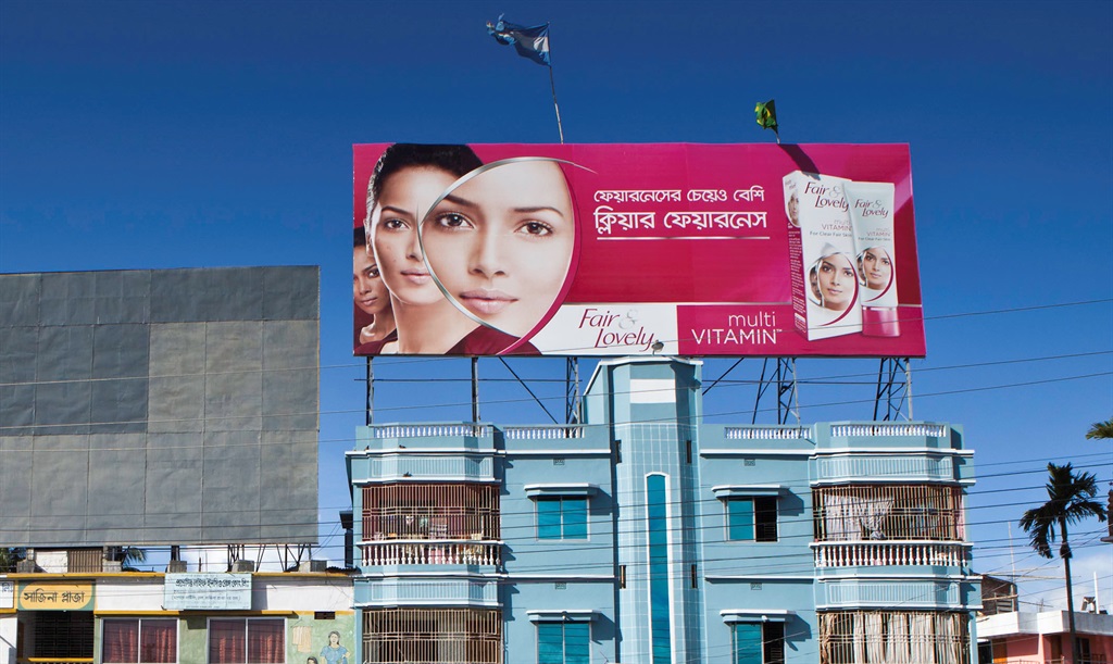 A large billboard Fair & Lovely in Jessore, Bangladesh. (Photo by In Pictures Ltd./Corbis via Getty Images)