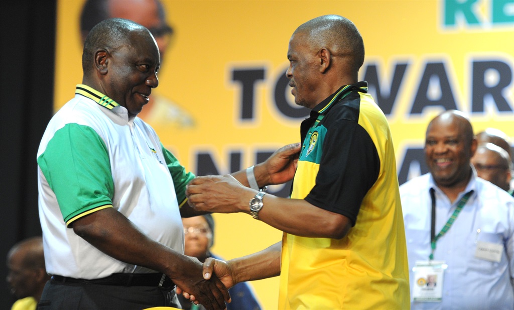 Cyril Ramaphosa and Ace Magashule. (Photo: Felix Dlangamandla/Gallo Images/Netwerk24)