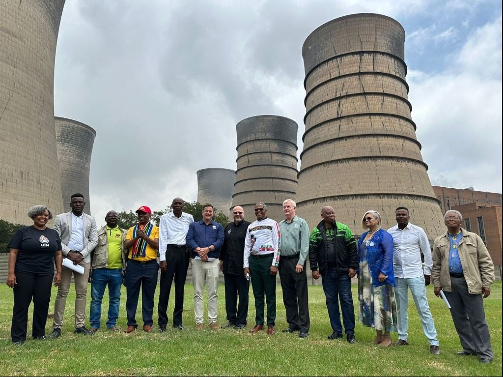 Multi-Party Charter leaders unveil their plan to end load shedding at the Kelvin Power station in Kempton Park, Ekurhuleni. Photo from X