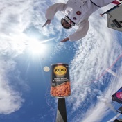A can of baked beans in space? SA retailer gives new meaning to the campaign 'launch' on Leap Day
