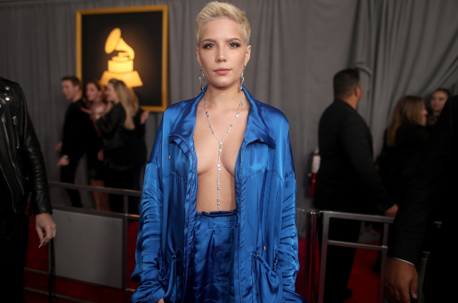 Singer Halsey at The 59th GRAMMY Awards at STAPLES Center. Photographed by Christopher Polk