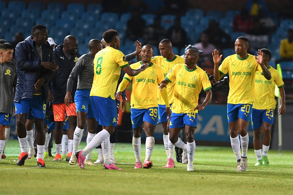 Mamelodi Sundowns have a chance to wrap up the title in the next four matches, but it's not completely in their hands. 